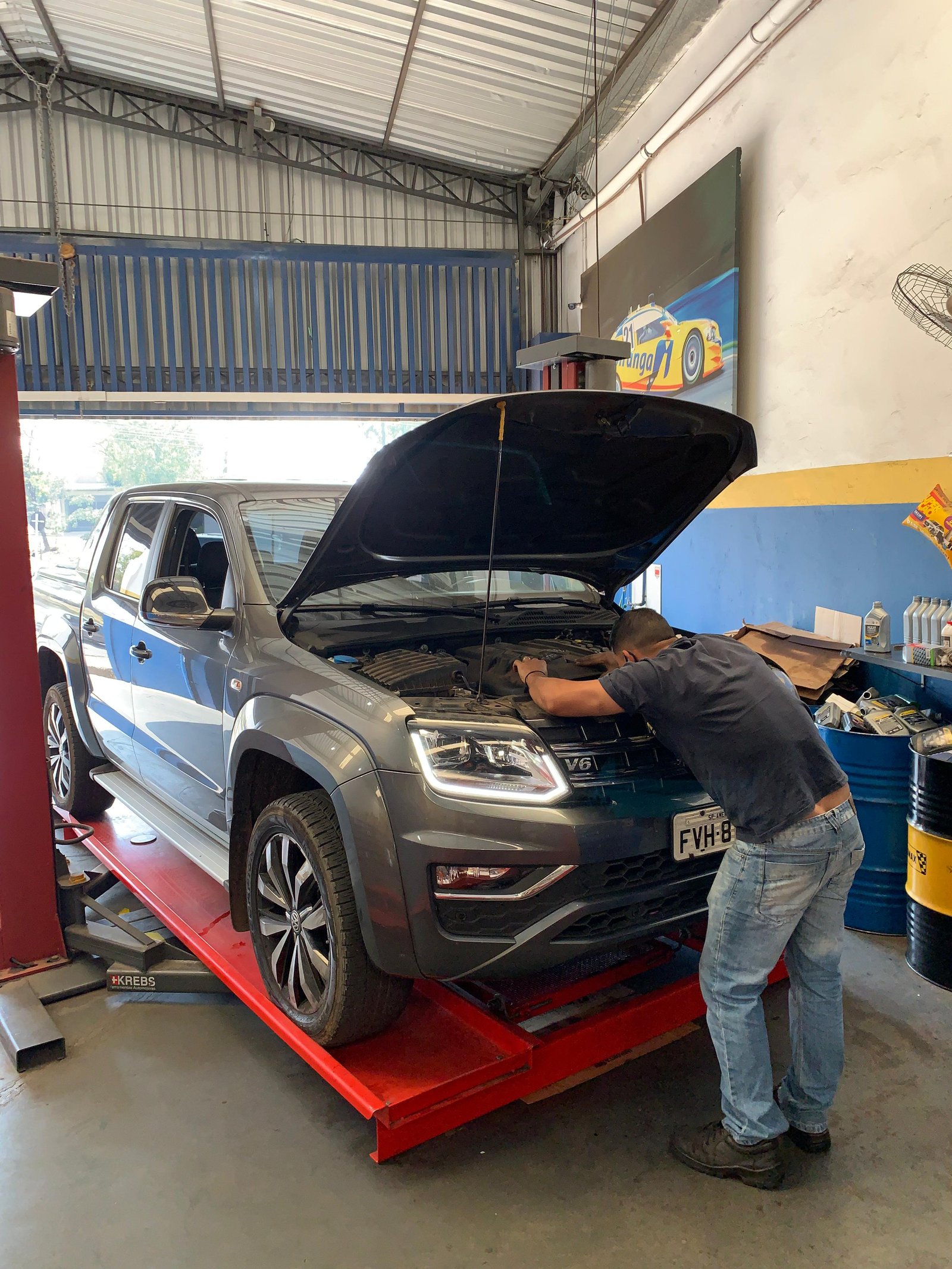 Serviço em motor